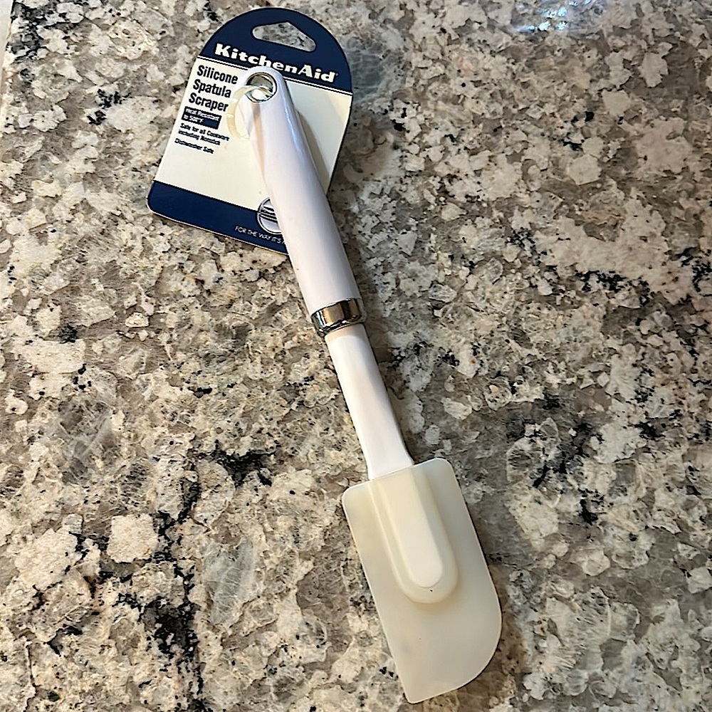 KitchenAid white silicone spatula scraper